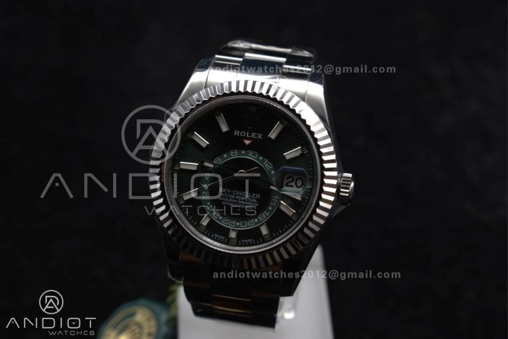Upgraded Sky-Dweller 326934 904L SS ZF 1:1 Best Edition Green Dial on SS Bracelet A 1090