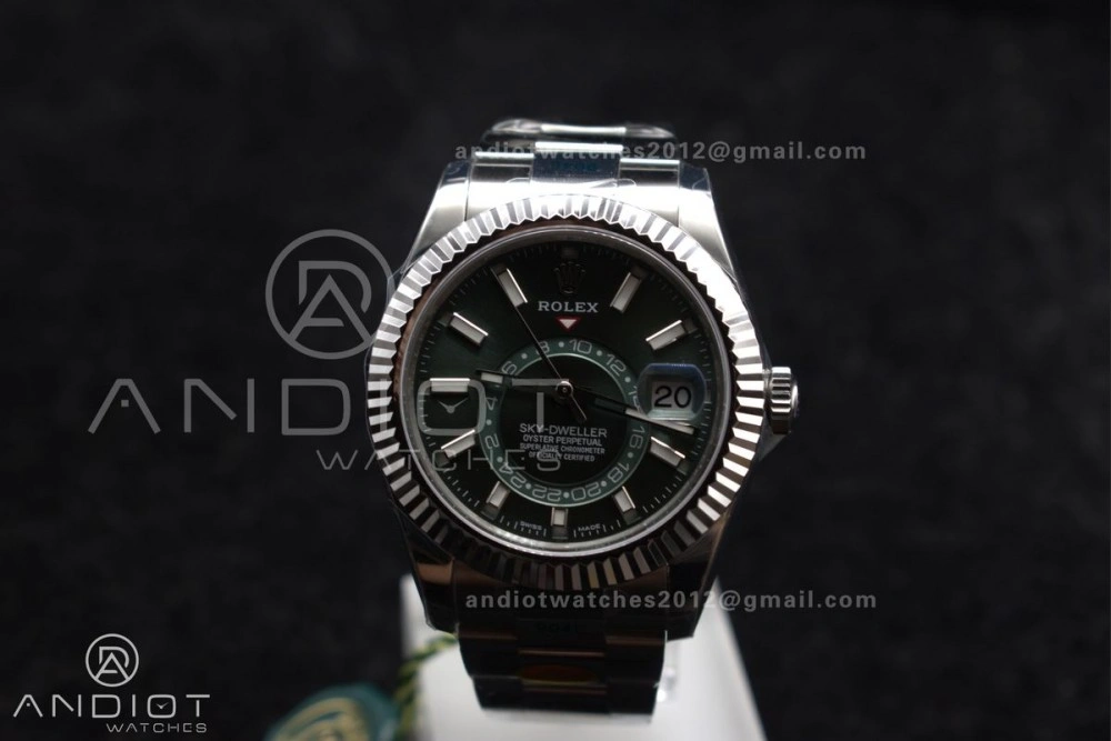 Upgraded Sky-Dweller 326934 904L SS ZF 1:1 Best Edition Green Dial on SS Bracelet A 1090