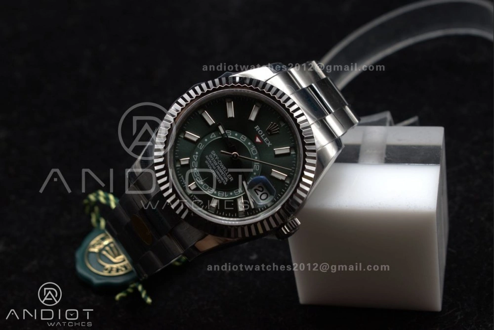 Upgraded Sky-Dweller 326934 904L SS ZF 1:1 Best Edition Green Dial on SS Bracelet A 1090