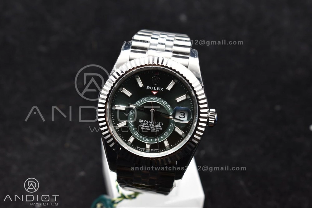 FreshLook Sky-Dweller 326934 904L SS ZF 1:1 Best Edition Green Dial on SS Jubilee Bracelet A 1088