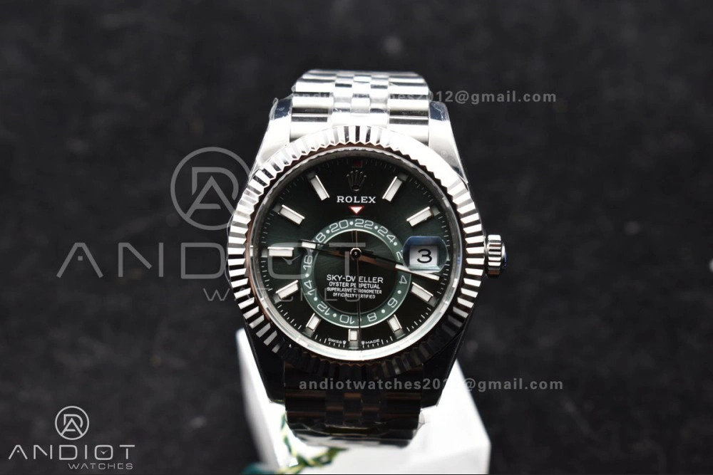 FreshLook Sky-Dweller 326934 904L SS ZF 1:1 Best Edition Green Dial on SS Jubilee Bracelet A 1088