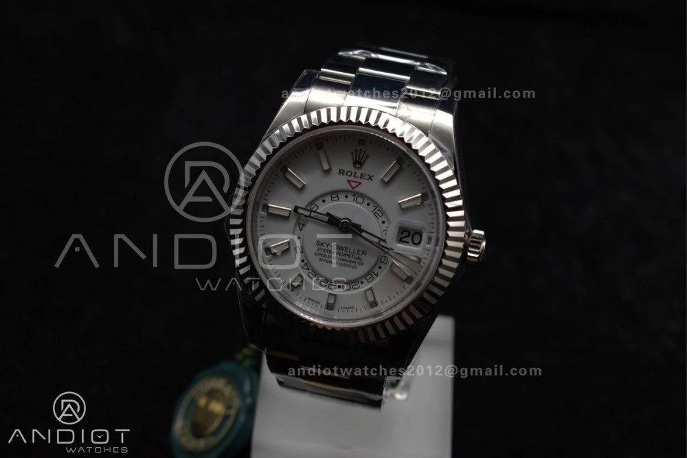 Sky-Dweller 326934 904L SS ZF 1:1 Best Edition White Dial on SS Bracelet A Sleek 1089