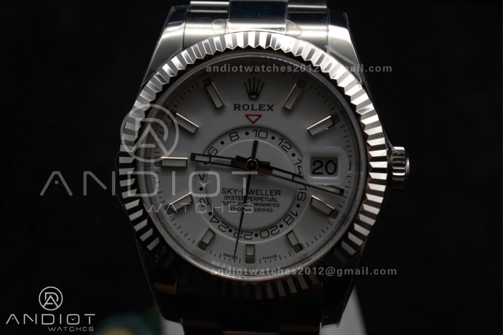 Sky-Dweller 326934 904L SS ZF 1:1 Best Edition White Dial on SS Bracelet A Sleek 1089
