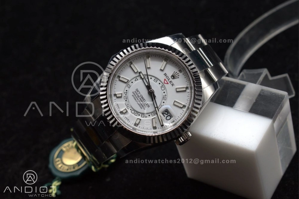 Sky-Dweller 326934 904L SS ZF 1:1 Best Edition White Dial on SS Bracelet A Sleek 1089