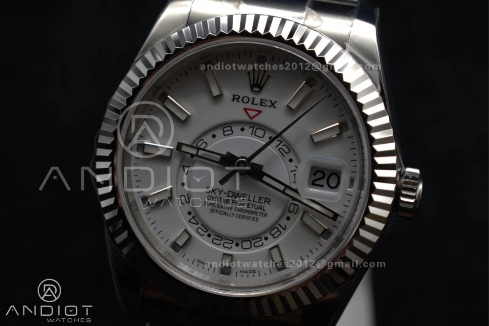 Sky-Dweller 326934 904L SS ZF 1:1 Best Edition White Dial on SS Bracelet A Sleek 1089