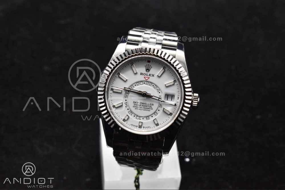 GoAnywhere Sky-Dweller 326934 904L SS ZF 1:1 Best Edition White Dial on SS Jubilee Bracelet A 1092