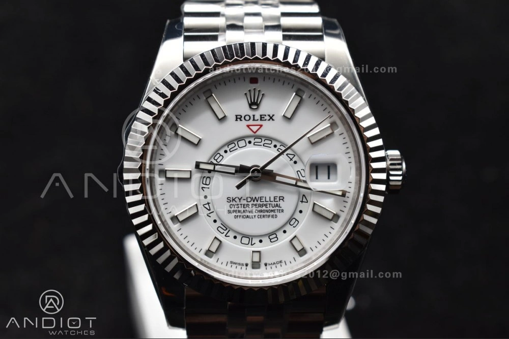 GoAnywhere Sky-Dweller 326934 904L SS ZF 1:1 Best Edition White Dial on SS Jubilee Bracelet A 1092