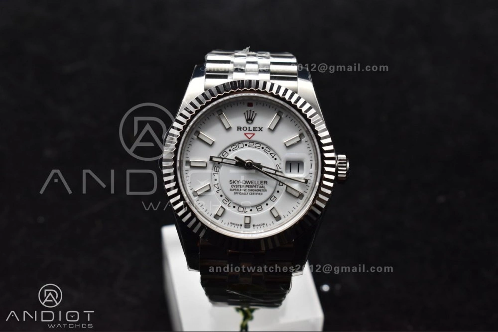 GoAnywhere Sky-Dweller 326934 904L SS ZF 1:1 Best Edition White Dial on SS Jubilee Bracelet A 1092