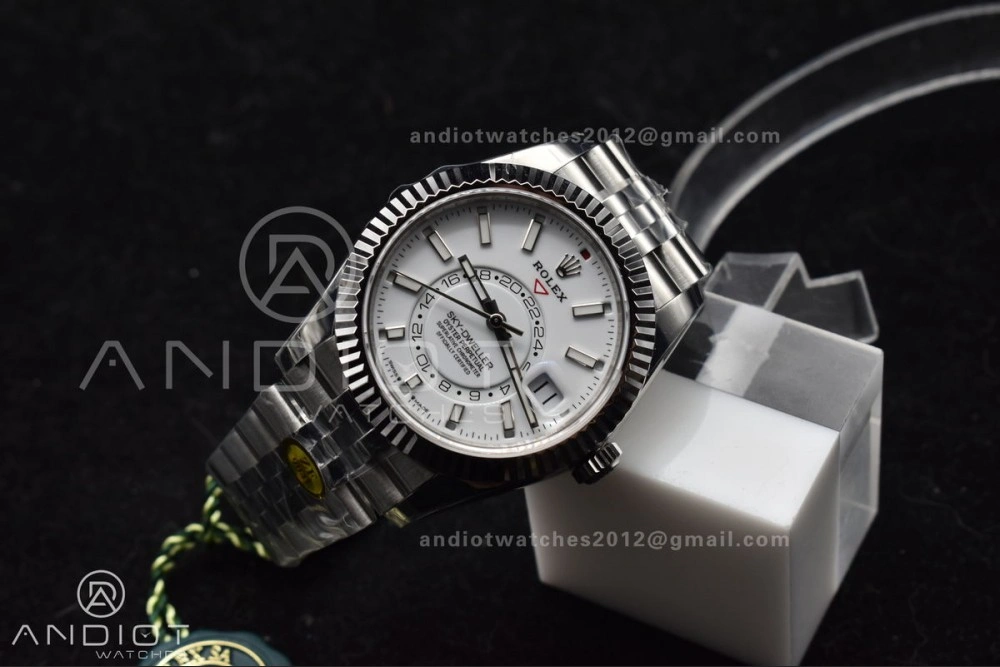 GoAnywhere Sky-Dweller 326934 904L SS ZF 1:1 Best Edition White Dial on SS Jubilee Bracelet A 1092