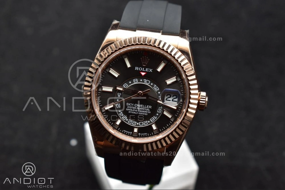Sky-Dweller 336235 RG ZF 1:1 Best Edition Grey Dial on Oyster-flex Strap A23J (Gain Weight) FlexibleFit 1097