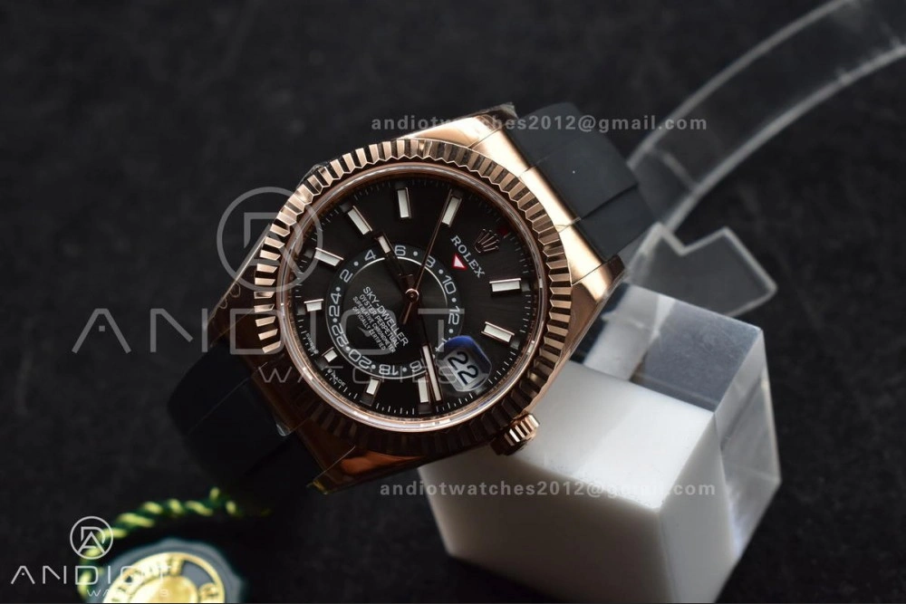 Sky-Dweller 336235 RG ZF 1:1 Best Edition Grey Dial on Oyster-flex Strap A23J (Gain Weight) FlexibleFit 1097