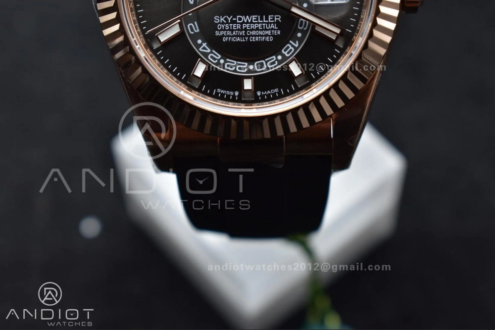 Sky-Dweller 336235 RG ZF 1:1 Best Edition Grey Dial on Oyster-flex Strap A23J (Gain Weight) FlexibleFit 1097