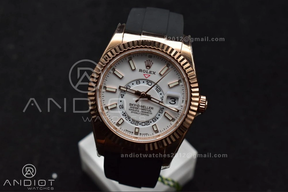 Sky-Dweller 336235 RG ZF 1:1 Best Edition White Dial on Oyster-flex Strap A23J (Gain Weight) Comfortable 1101