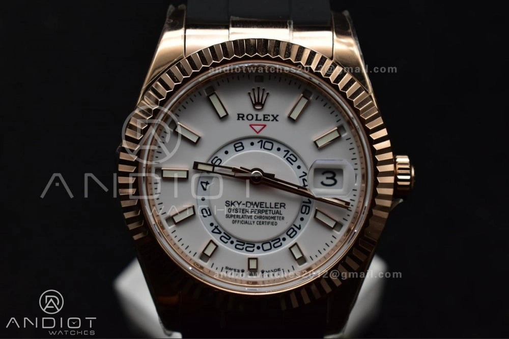 Sky-Dweller 336235 RG ZF 1:1 Best Edition White Dial on Oyster-flex Strap A23J (Gain Weight) Comfortable 1101