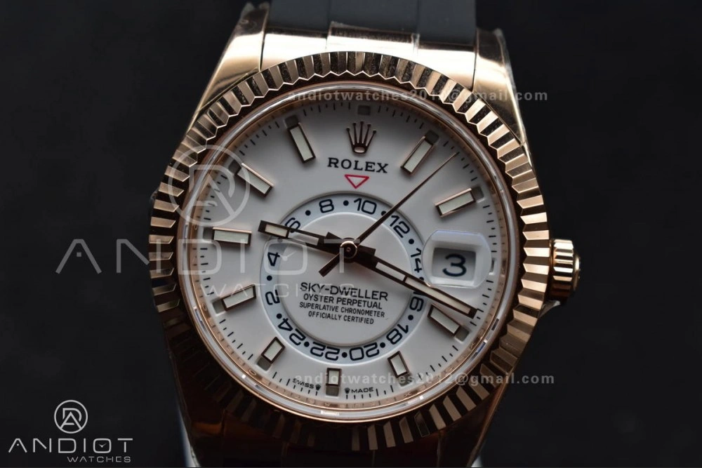 Sky-Dweller 336235 RG ZF 1:1 Best Edition White Dial on Oyster-flex Strap A23J (Gain Weight) Comfortable 1101