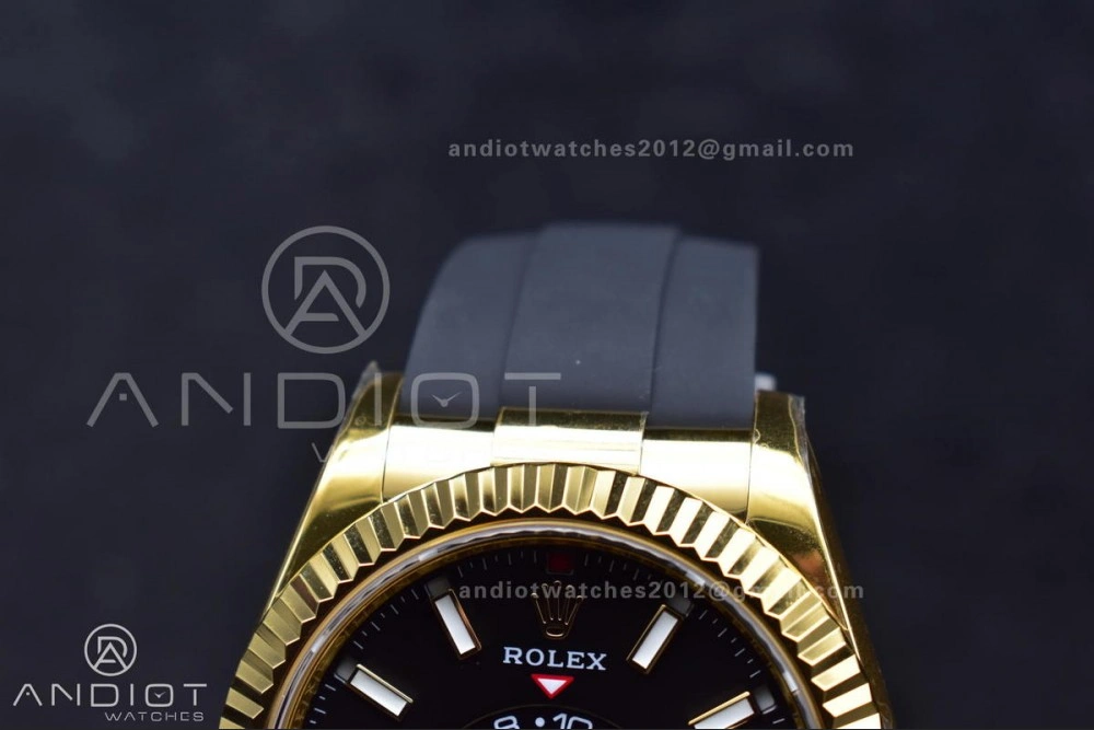 Sky-Dweller 336238 YG ZF 1:1 Best Edition Black Dial on Oysterflex Strap A23J (Gain Weight) Durable 1098