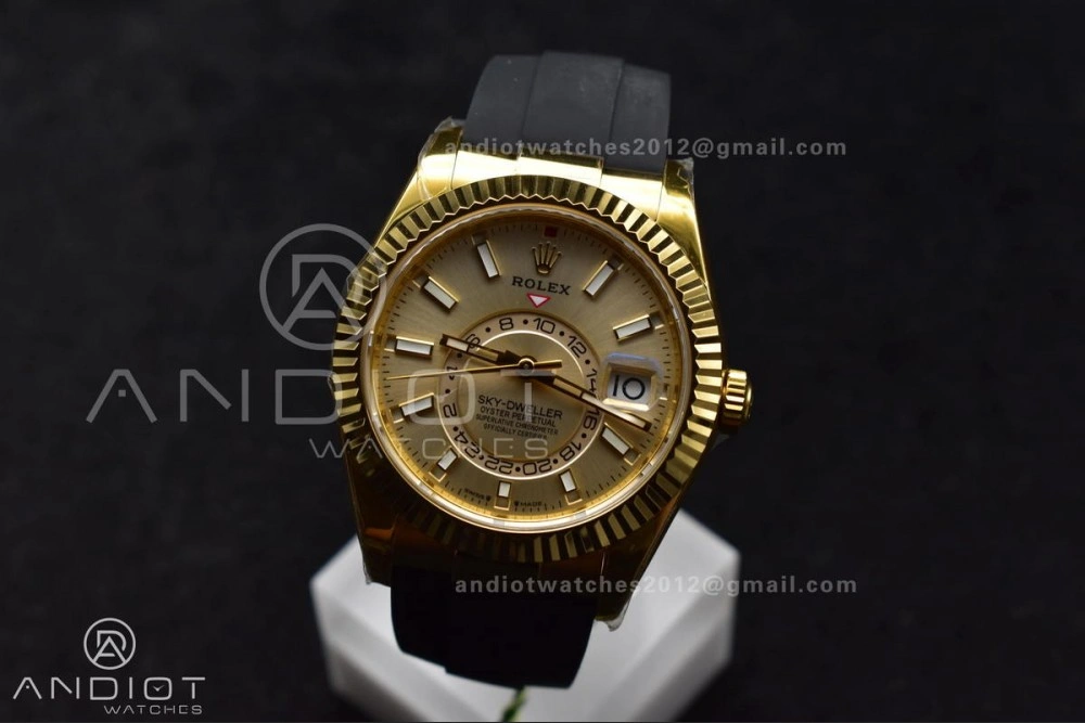 Sky-Dweller 336238 YG ZF 1:1 Best Edition YG Dial on Oysterflex Strap A23J (Gain Weight) Modern 1099