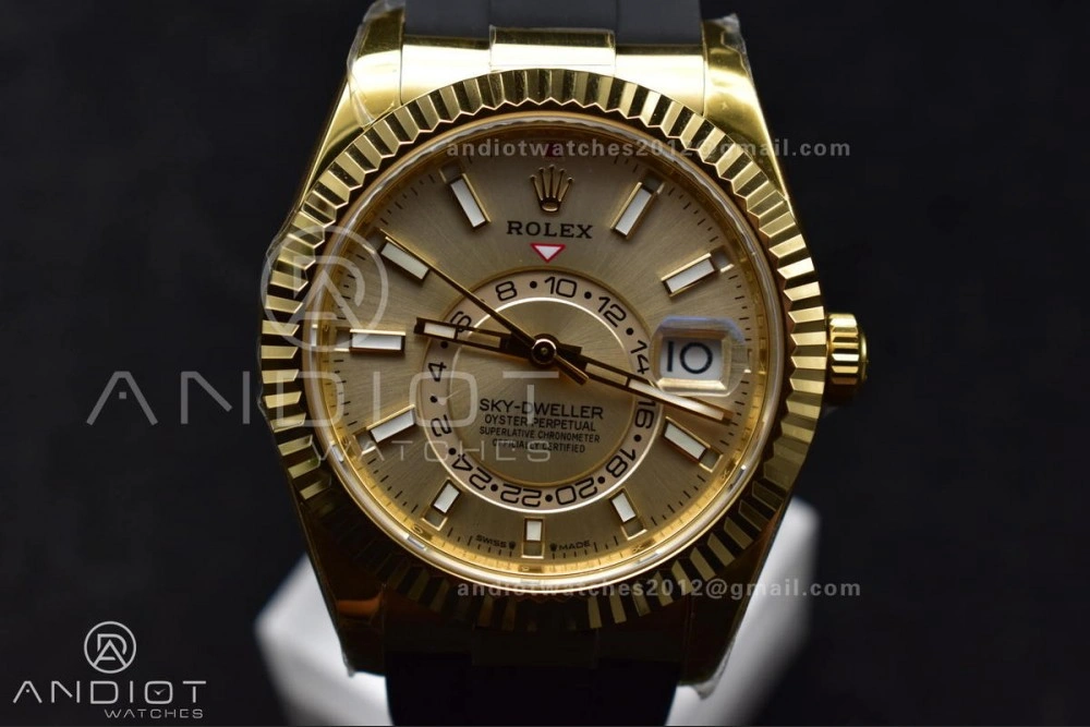 Sky-Dweller 336238 YG ZF 1:1 Best Edition YG Dial on Oysterflex Strap A23J (Gain Weight) Modern 1099
