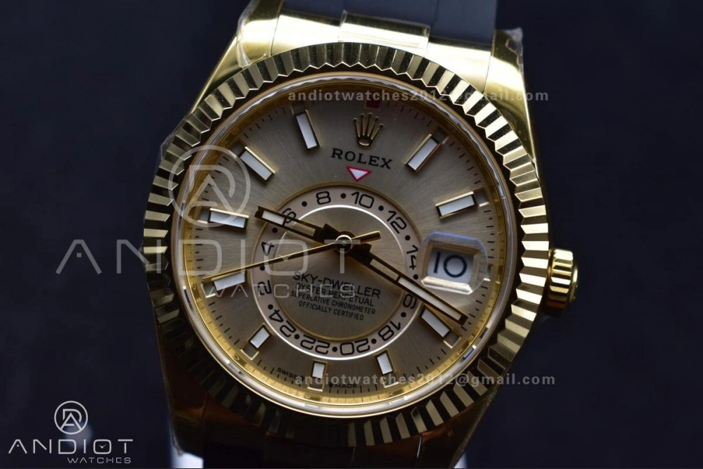 Sky-Dweller 336238 YG ZF 1:1 Best Edition YG Dial on Oysterflex Strap A23J (Gain Weight) Modern 1099