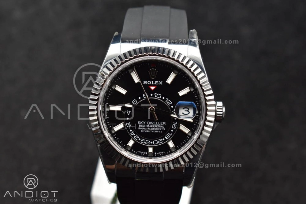 Sky-Dweller 336239 SS ZF 1:1 Best Edition Black Dial on Oysterflex Strap A23J (Gain Weight) WrinkleFree 1106