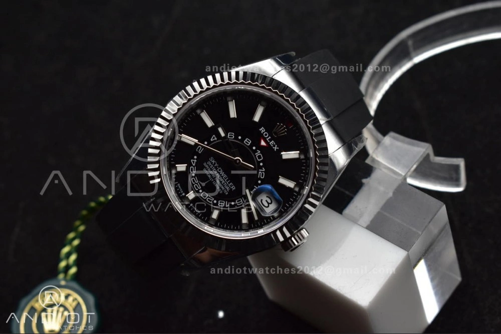 Sky-Dweller 336239 SS ZF 1:1 Best Edition Black Dial on Oysterflex Strap A23J (Gain Weight) WrinkleFree 1106