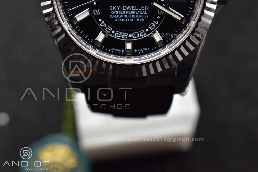 Sky-Dweller 336239 SS ZF 1:1 Best Edition Black Dial on Oysterflex Strap A23J (Gain Weight) WrinkleFree 1106