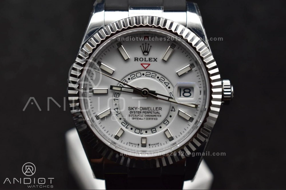 Sky-Dweller 336239 SS ZF 1:1 Best Edition White Dial on Oysterflex Strap A23J (Gain Weight) Unique 1102