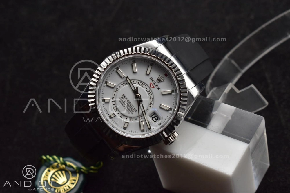 Sky-Dweller 336239 SS ZF 1:1 Best Edition White Dial on Oysterflex Strap A23J (Gain Weight) Unique 1102