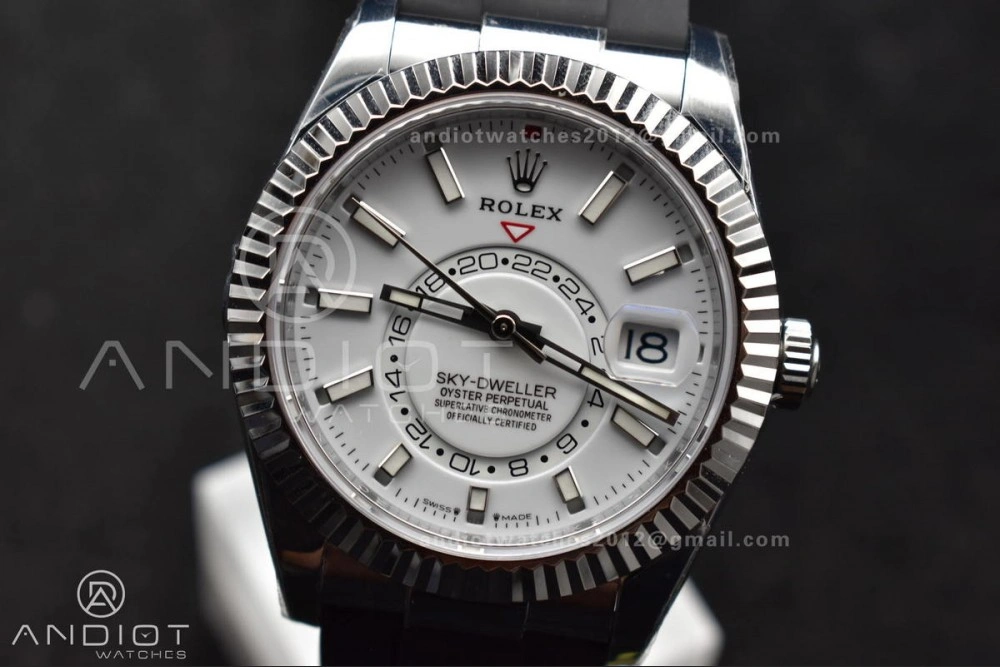 Sky-Dweller 336239 SS ZF 1:1 Best Edition White Dial on Oysterflex Strap A23J (Gain Weight) Unique 1102