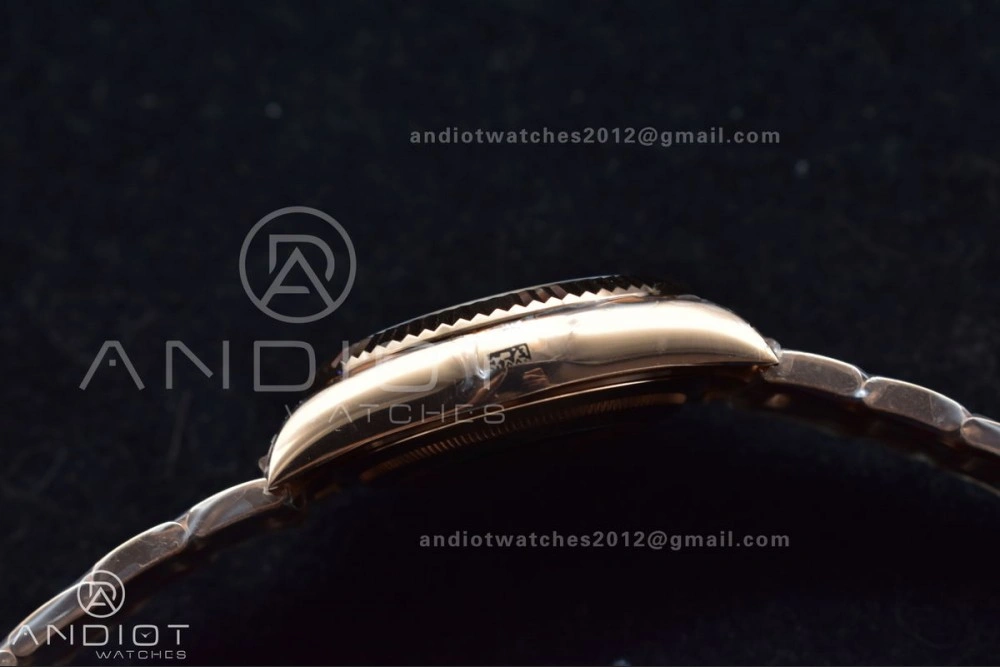Sleek Skydweller RG Noob Best Edition Brown Dial on RG Bracelet A23J 1103