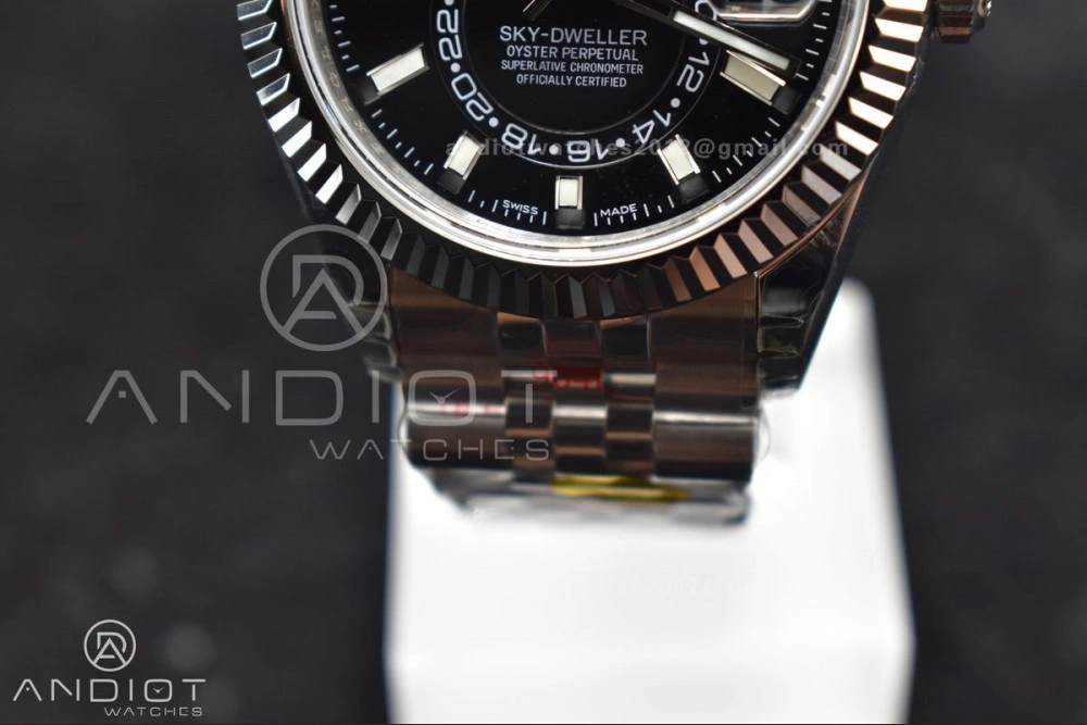 Affordable Skydweller SS Noob Best Edition Black Dial on SS Jubilee Bracelet A23J 1107
