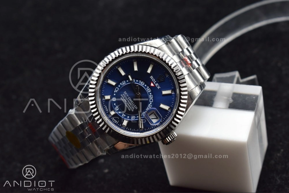 Affordable Skydweller SS Noob Best Edition Blue Dial on SS Jubilee Bracelet A23J 1111