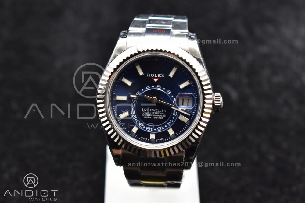 Skydweller SS Noob Best Edition Blue Dial on SS Oyster Bracelet A23J Original 1108
