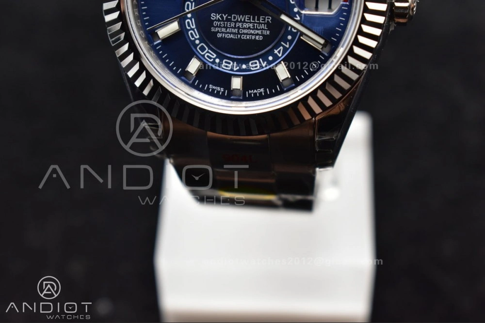 Skydweller SS Noob Best Edition Blue Dial on SS Oyster Bracelet A23J Original 1108