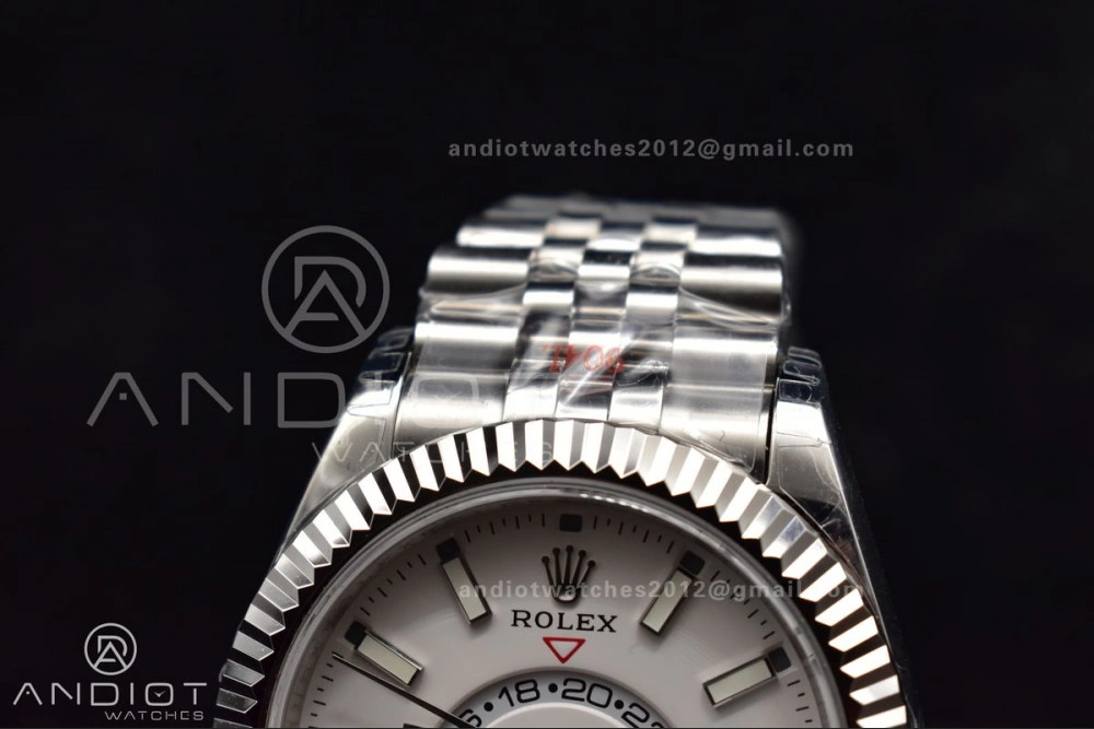 Functional Skydweller SS Noob Best Edition White Dial On SS Jubilee Bracelet A23J 1110