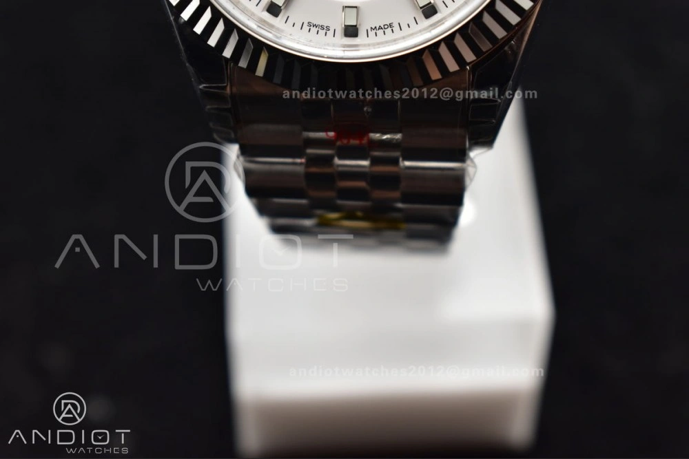 Functional Skydweller SS Noob Best Edition White Dial On SS Jubilee Bracelet A23J 1110