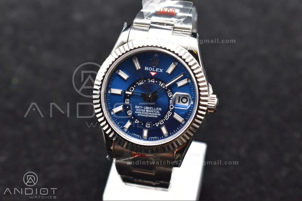 Skydweller SS TWF Best Edition Blue Dial on SS Bracelet A23J EyeCatching 1115