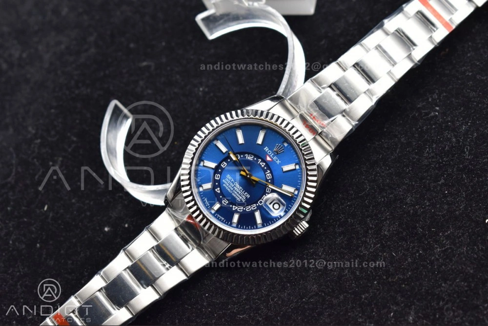 Skydweller SS TWF Best Edition Blue Dial on SS Bracelet A23J EyeCatching 1115