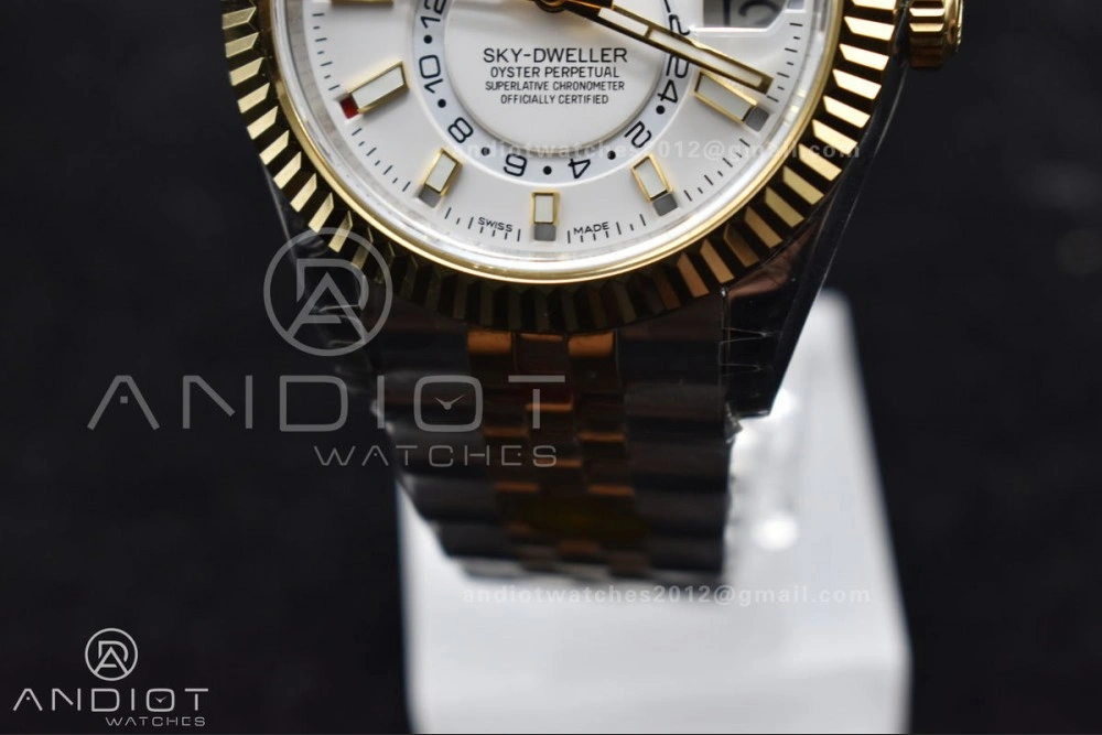 Skydweller SS YG Noob Best Edition White Dial On SS YG Bracelet A23J EasyCare 1113