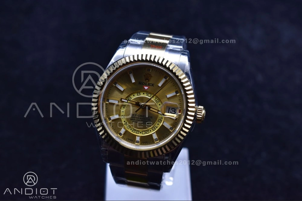 Skydweller SS YG Noob Best Edition YG Dial on SS YG Bracelet A23J Durable 1120
