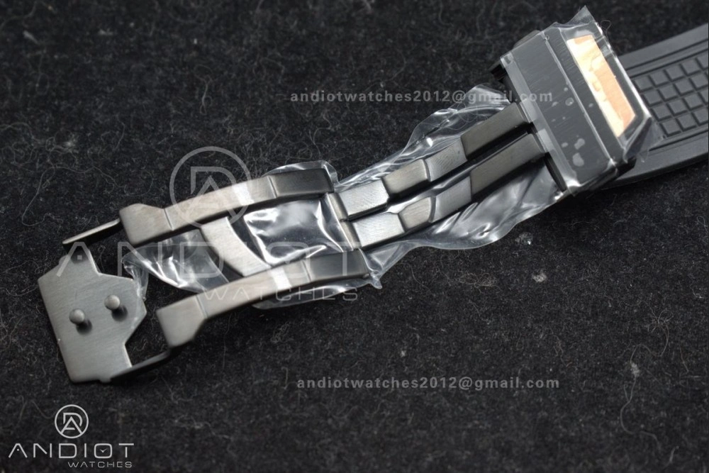 RelaxedFit Square Bang Unico 42mm RG BBF 1:1 Best Edition Skeleton Dial Ceramic Bezel on Black Rubber Strap A 270
