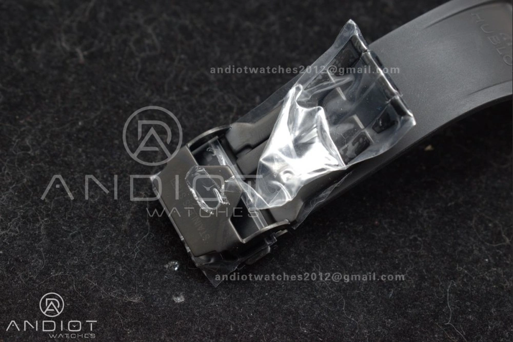 RelaxedFit Square Bang Unico 42mm RG BBF 1:1 Best Edition Skeleton Dial Ceramic Bezel on Black Rubber Strap A 270