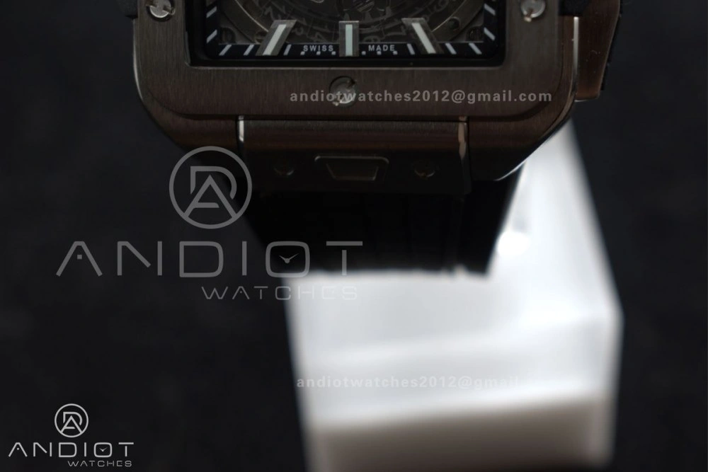 Square Bang Unico 42mm Titanium BBF 1:1 Best Edition Skeleton Dial on Black Rubber Strap A WeatherProof 278