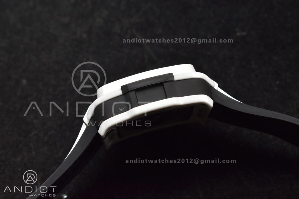 Square Bang Unico White Ceramic BBF 1:1 Best Edition on Rubber Strap A Compact 279