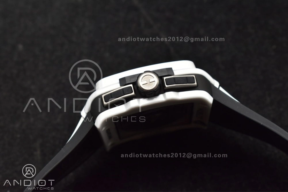 Square Bang Unico White Ceramic BBF 1:1 Best Edition on Rubber Strap A Compact 279