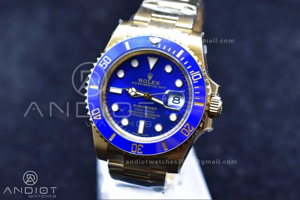Submariner 116618 LB Blue Ceramic YG Plated 904L Steel Clean 1:1 Best Edition VR Sporty 463