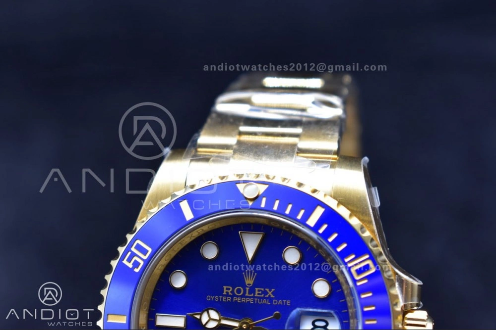 Submariner 116618 LB Blue Ceramic YG Plated 904L Steel Clean 1:1 Best Edition VR Sporty 463