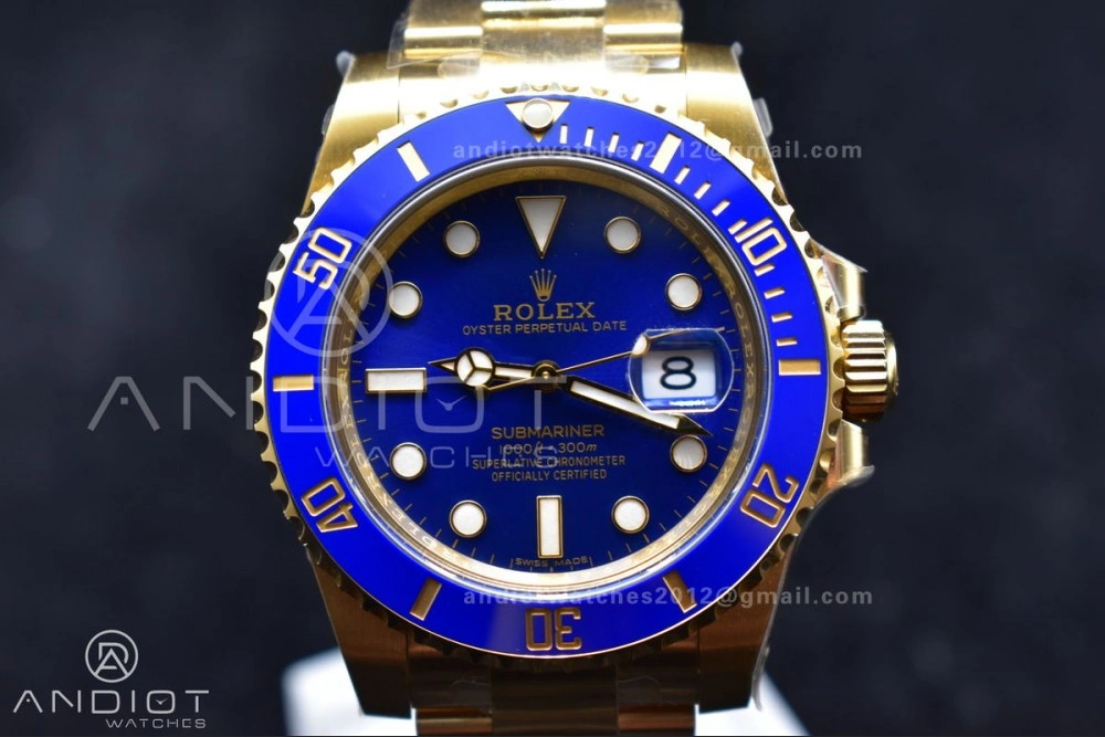 Submariner 116618 LB Blue Ceramic YG Plated 904L Steel Clean 1:1 Best Edition VR Sporty 463