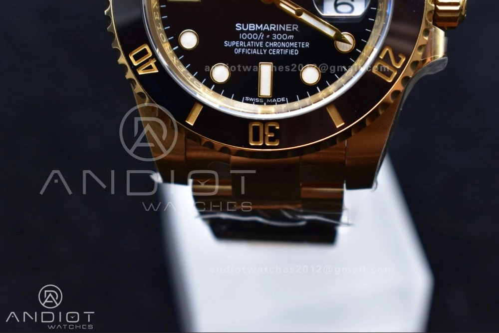 Submariner 116618 LN Black Ceramic YG Plated 904L Steel Clean 1:1 Best Edition VR UrbanStyle 465