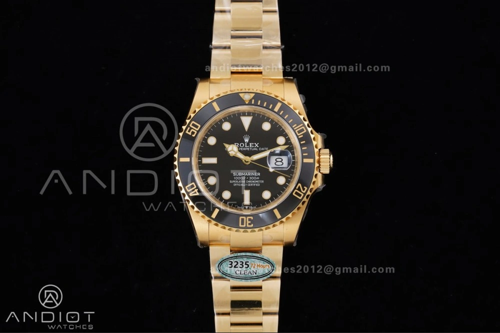 Submariner 126618 LN YG Clean 1:1 Best Edition Black Dial On YG Bracelet SH Unisex 1141
